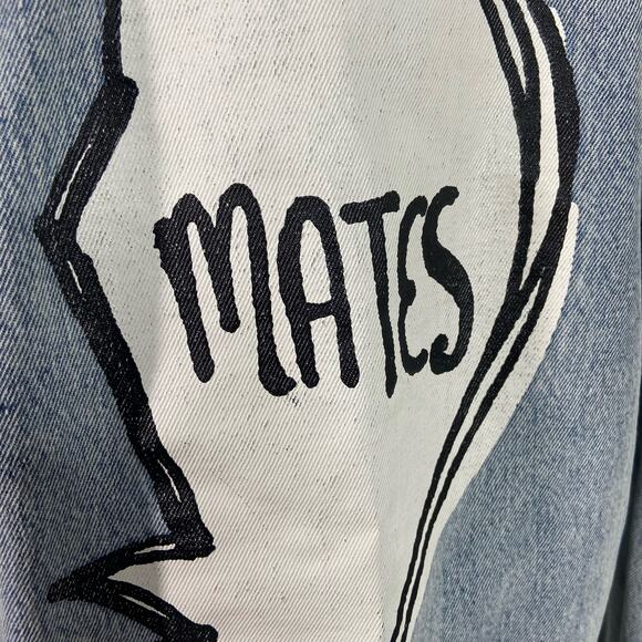 Honey Punch Soul Mates Denim Jacket Blue Patches Festival Concert Boho Size S - Picture 10 of 15